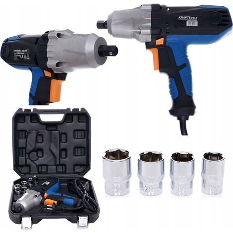 Llave de impacto eléctrica de 1/2" + Estuche + Vasos Kraft&Dele KD1796 (1/5)