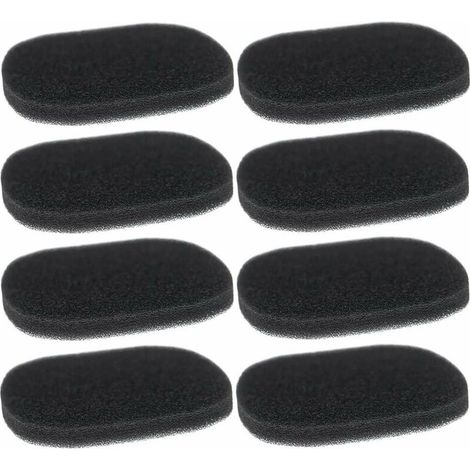 8X Filtre de Fontaine à Eau pour Chat Animal Mousse éponge Moteur Filtration Distributeur Abreuvoir universelle, noir 30x55x12mm (1/3)