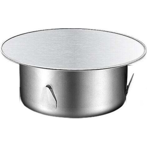 Juego de 2 tapones ciegos para tubos de estufa, acero inoxidable de alta densidad, 55 mm, color plata, tapa de orificio de chimenea de acero inoxidable (1/3)