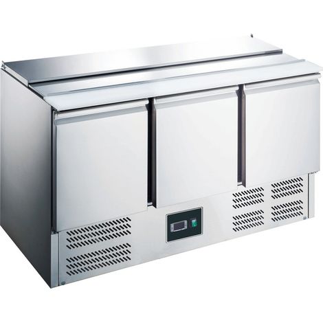 Saladette inox - 3 portes - GN1/1 - Professionnel - Saro