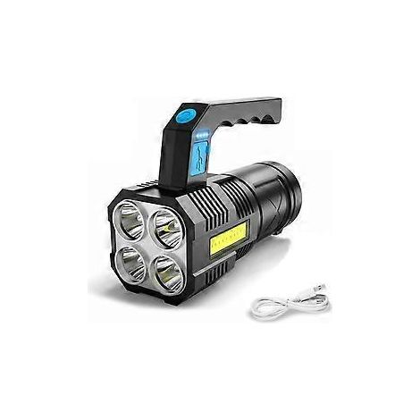 Wiederaufladbare, wasserdichte COB-Arbeitstaschenlampe mit 4 Leuchtmodi – tragbare Notfalllampe zum Wandern, Angeln und Campen