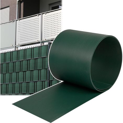 10x Sichtschutzstreifen Hart PVC Sichtschutzfolie 2,5m x 19cm Sichtschutz Zaun Rolle Blickdicht Doppelstabmattenzaun Sichtschutz Windschutz, Grün NAIZY