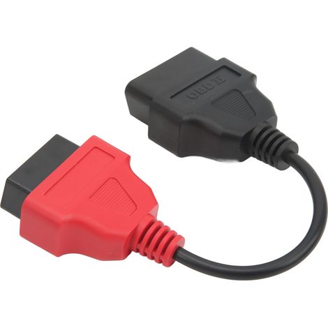 Connecteur OBD2 rouge pour diagnostic SRS, câble adaptateur de remplacement pour Fiat EcuScan (1/5)