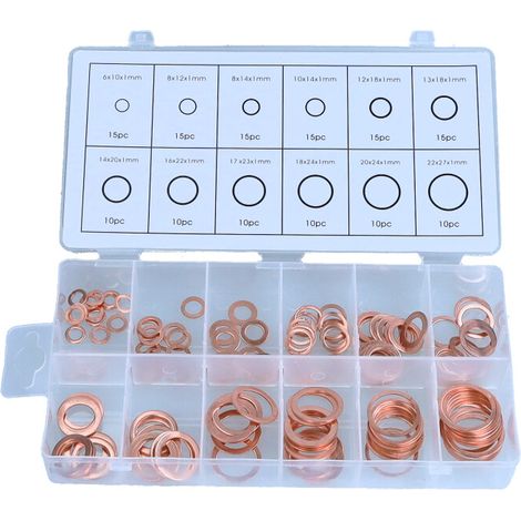 Set Rondelle in Rame ROOKS 150 Pezzi in Scatola (OK-11.0011) (1/4)