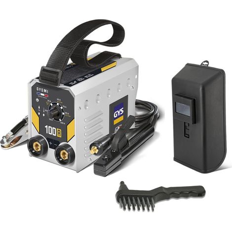 Poste à Souder à l'Électrode Enrobée 100A Monophasé 230V (MMA), Arc Force, Antisticking, Hot Start, Avec Masque à Main, Porte-électrode, Câble de Masse, Marteau/Brosse (1/5)