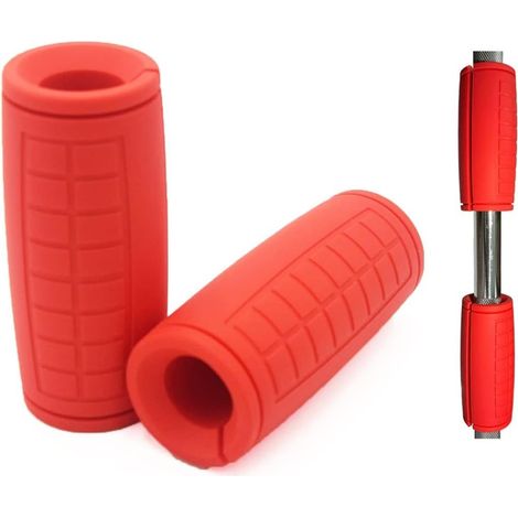 Dicke Hantelgriffe, 2 Stück, 5,5 cm, aus rutschfestem Silikon – Fat Grips – Grifftrainer (1/5)