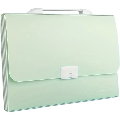 Classeur accordéon treize pochettes avec poignée étui imperméable format A4 pour documents et organisation