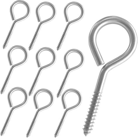 Screw Eye - Stainless Steel Self Tapping Ring Screw - For Outdoor Humid Environments - 10 Pieces (1/5)