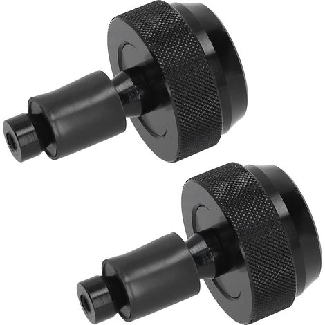 Motorradlenkergriff mit verstellbarem Gasgriffende, schwarzes Aluminium-Gummi, universell (1/5)