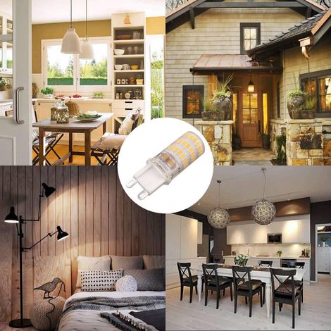 Ampoule LED G9 à culot bipolaire, lumière chaude 3000K. Ampoule à culot G9 pour suspensions, 3W, 46L LED, dimmable. (1/5)