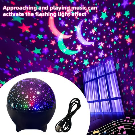 Lampe projecteur d'ambiance ultra tendance, effet ciel étoilé et aurore boréale avec ondulation d'eau dynamique. Coque rigide résistante, crée une atmosphère rêveuse pour la chambre, salon et décorati (1/5)