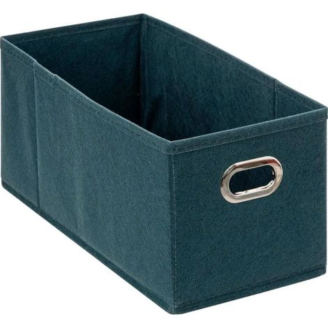 Boîte de Rangement Pliable "Nell" 15x31cm Pétrole (1/2)