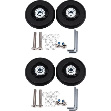 4 Set Bagages Valise Remplacement Roues Axes Caoutchouc Deluxe Réparation OD 64mm Nouveau (1/5)
