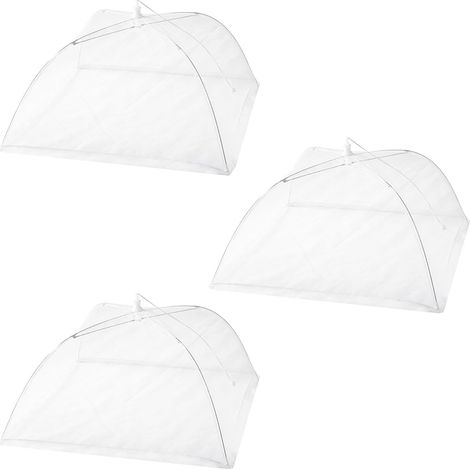 Cloche alimentaire pliable anti-mouche, 3 pièces 32x32 cm. Filet anti-insectes pour fruits, cuisines, extérieur, fêtes et barbecue. (1/5)