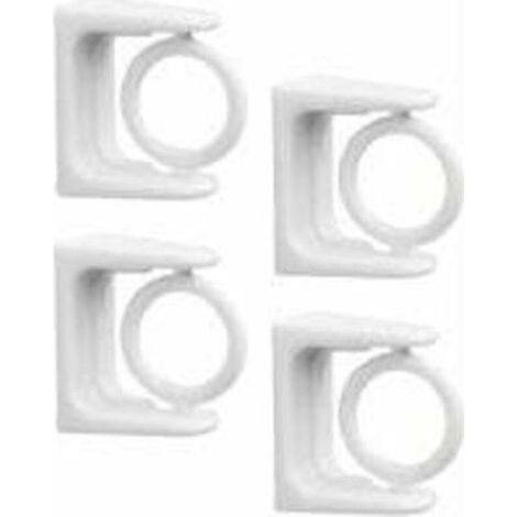 AHLSEN 4Pcs Rideau Tringle Support Mural Crochets Porte- Tige Rideaux Rideau Draperie Tige Tige Pince de Porte- Tige (Blanc) (1/3)