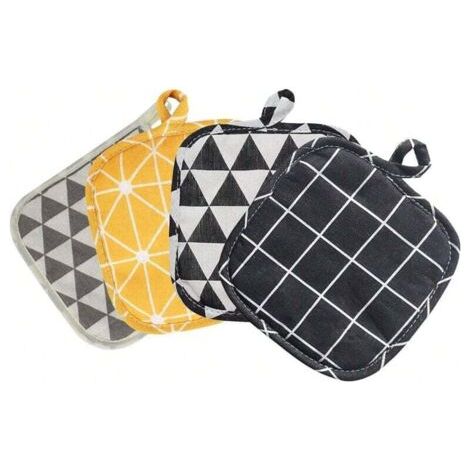 QORVA-Maniques et gants de cuisine résistants à la chaleur, accessoires de cuisine modernes pour manipuler les casseroles et poêles chaudes, cadeaux de cuisine festifs et pratiques pour la maison et l (1/3)