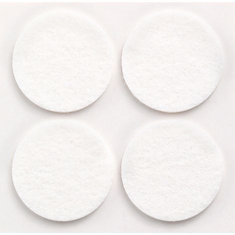 Pack de 4 feutres adhésifs synthétiques blancs Ø38mm Plasfix INOFIX (1/3)