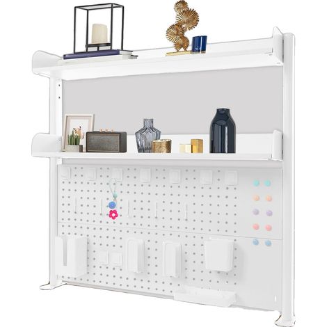 Organisateur de Bureau, MDF haute densité, Acier au carbone, 100 cm x 95 cm, Assemblage requis, Capacité de poids de 16,53 lbs (1/5)