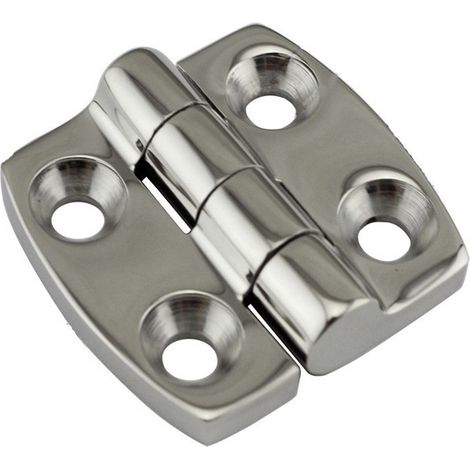 316 Marine RV Hinges 38384mm Curved Four-Hole Hinges with Mirror Polishing - Marine and Yacht Hinge Accessories - 38384mm - (1/4)