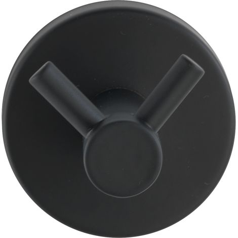 Percha doble de acero inoxidable Bosio negro Wenko