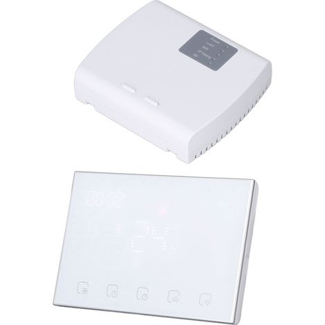 Warmwasserthermostat mit Touchscreen, WLAN, Sprachsteuerung, USB-Anschluss, Zeitschaltuhr und Programmierung, 95–230 V (1/5)