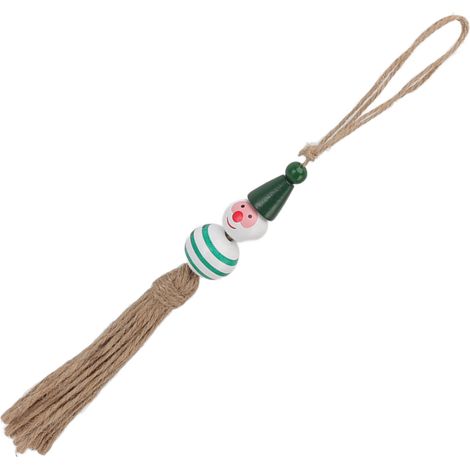 5 Perles de Noël Ornement Bois Flocons Bonhomme de Neige Couleurs Vives Décor Sapin Porte Chambre Type 6 (1/5)