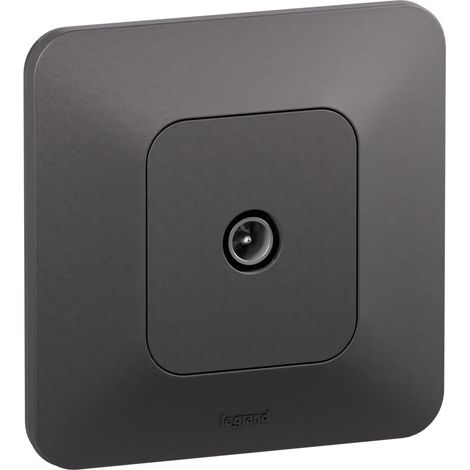 Prise TV simple Neptune - Noir