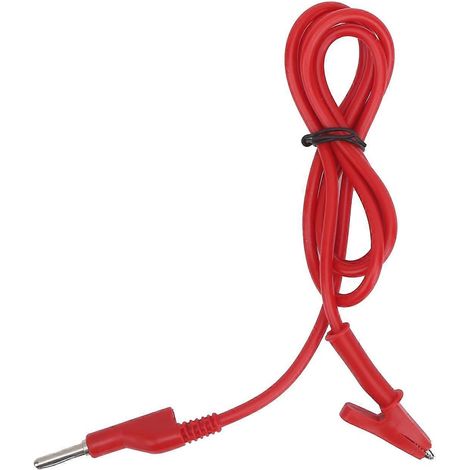 Krokodilklemmen-Draht, Silikon-Bananenstecker, 4 mm Prüfkabel für Multimeter, 10 A Red