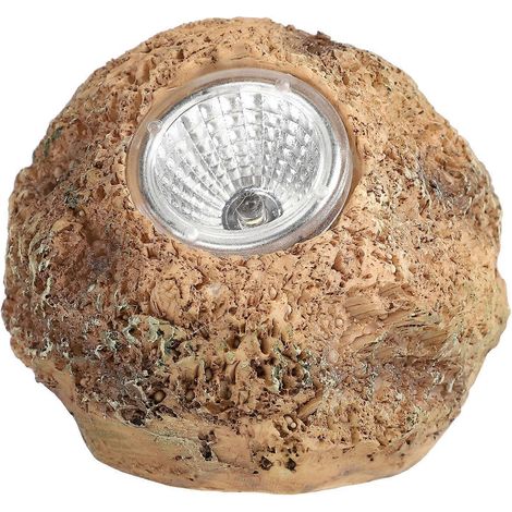 Lampe solaire d'extérieur en forme de pierre (1 pièce) (1/5)