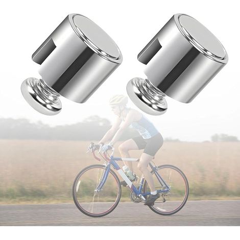 2 Pièces Capteur de Vitesse de Roue Argent, Aimant de Compteur Vitesse in Néodyme Fer Bore, 12mm de Diamètre Magnet Rayons pour E-Bike, pour Les Longues Distances et La Conduite de Nuit