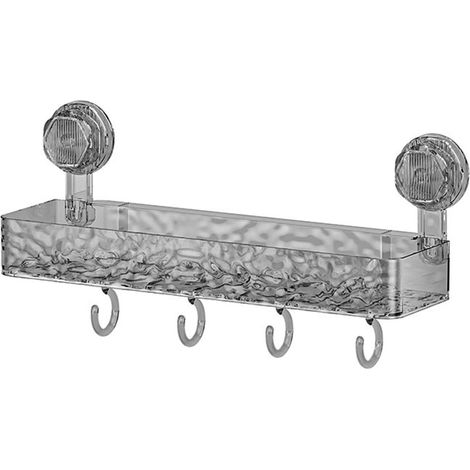 Porte-Produits De Salle De Bain - Support À Ventouses En PET - Pour Douche Et Baignoire - Capacité Élevée Avec Évacuation D Eau - 36 X 10,9 X 4,5 Cm - 1 Pièce (1/5)