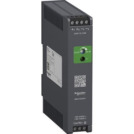 Modicon ABL - alimentation à découpage - 3,1A - 100à240Vca mono/biphasé - 24Vcc (1/4)