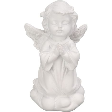 Statue d'Ange en Résine Durable pour Jardin, Bureau ou Chambre - Détails Exquis et Posture de Prière Réaliste (1/5)