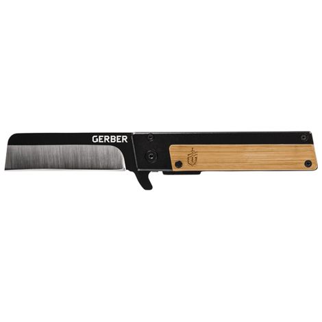 Gerber Folding Pocket Knife Blade Length 6.86 cm Quadrant Bamboo Design 30-001669