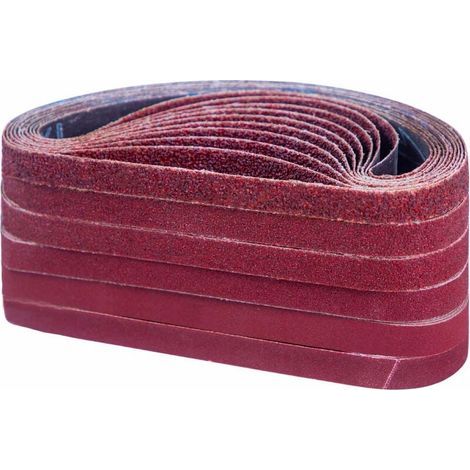 Lot de 60 bandes abrasives 13 x 457 mm, grains 40/60/80/120/180/240, pour ponceuse à bande Black+Decker et autres modèles (1/5)