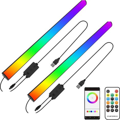 Bandeau LED RGB avec capteur sonore pour écran et bureau rétroéclairage interactif pour gamer (1/5)