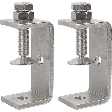 Lot de 2 Colliers de Serrage en C Robustes en acier inoxydable 304 de 65 mm de large, Ouverture de Mâchoire, Pince Verre, Pince de Travail du Bois (1/5)
