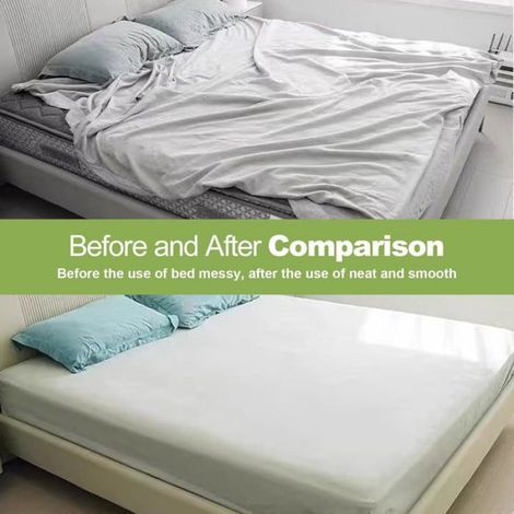 Tendeur de drap lot de 4 en plastique ABS, fixation antidérapante, adapté à tous les matelas, blanc (1/5)