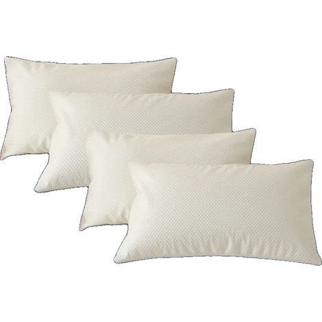 Fundas de cojín, juego de 4 piezas, material de poliéster suave, fibra de bambú, 50x70cm (1/2)