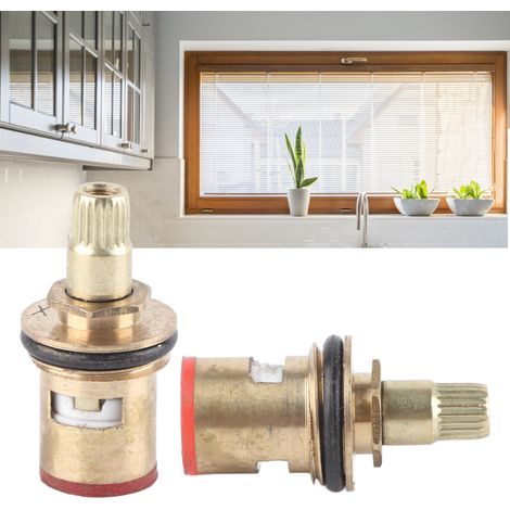 Lot de 5 vannes de robinet en cuivre haute dureté anti-corrosion cartouche à tige rechange pour cuisine (1/5)