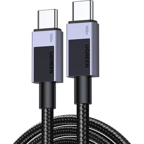 Ugreen L512 USB-C-zu-USB-C-Kabel, 100 W, 5 A, 2 m (Schwarz)