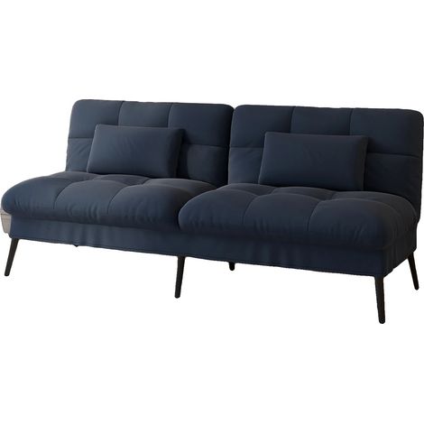 Sofá cama, diseño multifuncional, estilo minimalista, azul oscuro. (1/2)
