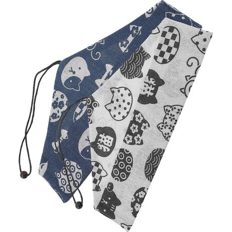 Pochettes de rangement pour vaisselle de style japonais, lot de 6 (1/5)