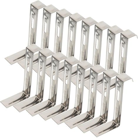 20pièces Clips de Fixation pour Tuiles Clips Métalliques Antidérapants Détachées pour Toiture Accessoires de Fixation Robustes (1/5)