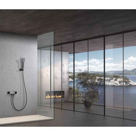 Imex -  Grifo Monomando Ducha y Bañera  Black Gun Serie  Pisa