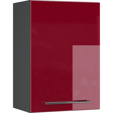 Pensile da cucina Fame-Line, Bordeaux lucido, 50 cm, Vicco