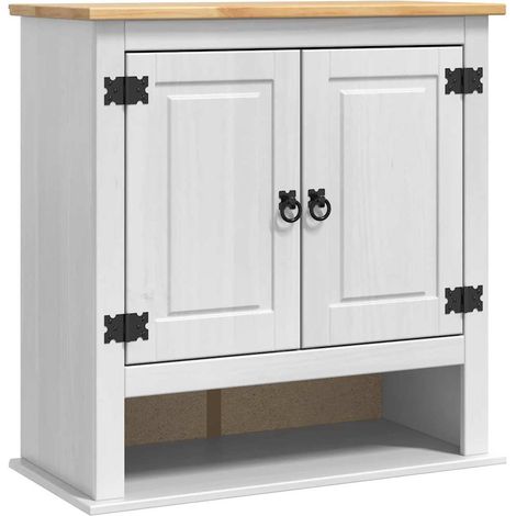 Hanging Cabinet Corona White 70 x 33 x 71.5 cm Solid Pine Wood vidaXL