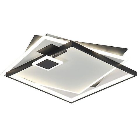 Lampe de plafond LED géométrique créative pour salon, style moderne minimaliste nordique, style rectangulaire, pour couloir (1/4)