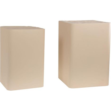 Amadeus - Lot de 2 sellettes arc de cercle en teck H50 cm (1/2)