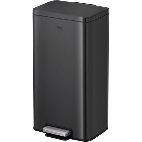 EKO - Poubelle à pédale Madison 30 litres - Stainless Steel Plastic - noir
